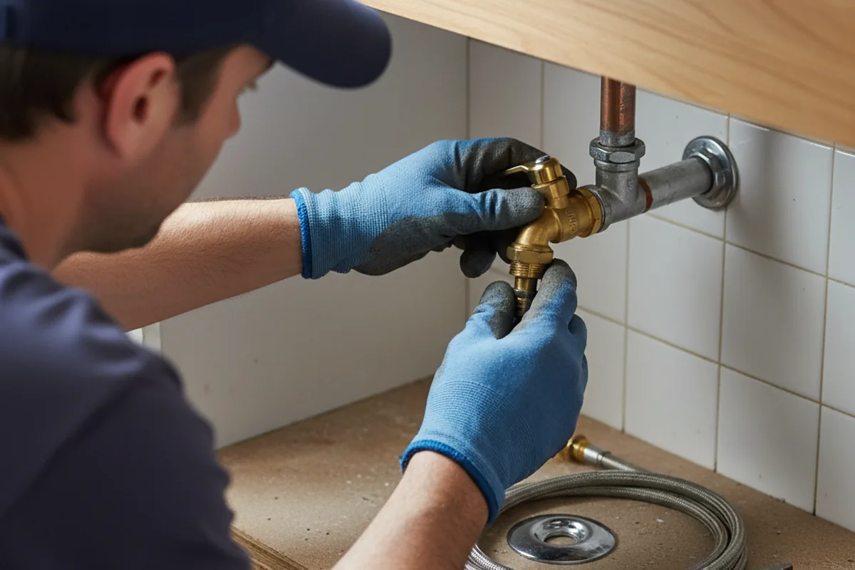 Shutoff valve and fitting work during Faucet and Fixture Repair in Browns Summit